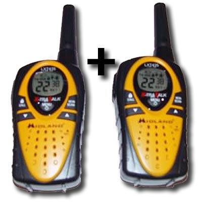 Pair (2) Midland LXT435 LXT-435 22 Channel GMRS Radios